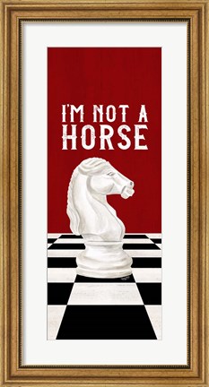Framed Rather be Playing Chess Red Panel IV-Not a Horse Print
