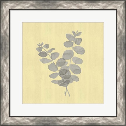 Framed Natural Inspiration Eucalyptus Gray &amp; Yellow I Print