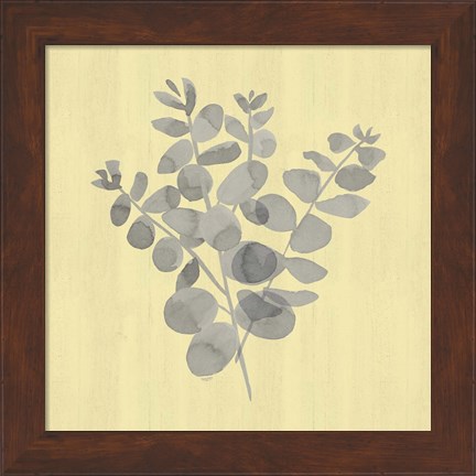 Framed Natural Inspiration Eucalyptus Gray &amp; Yellow II Print