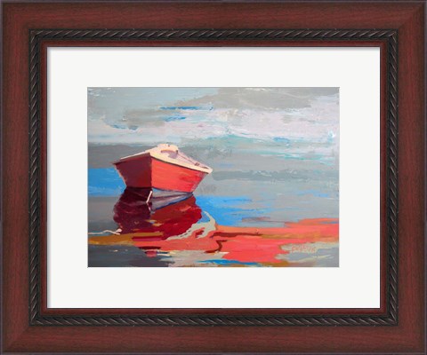Framed Red Boat Rhythm Print
