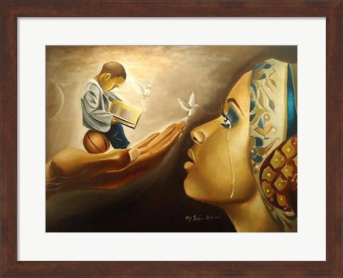 Framed Mother Behold Your Child Print