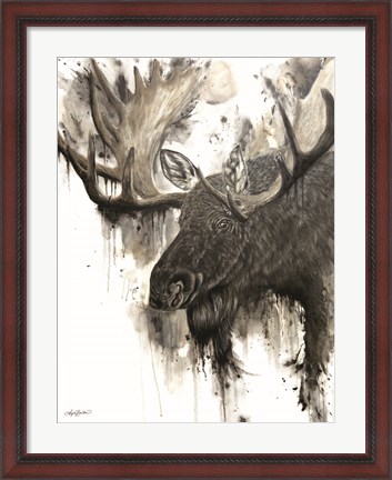 Framed Bull Moose Print