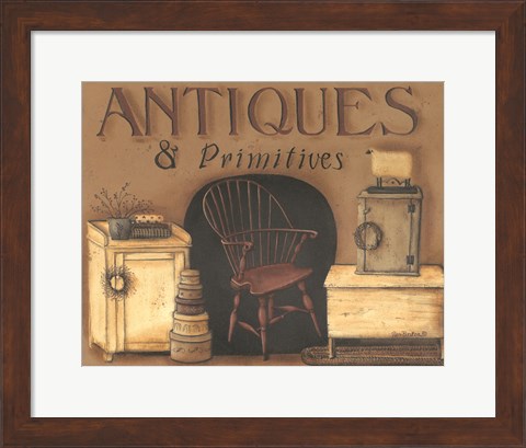Framed Antiques &amp; Primitives Print