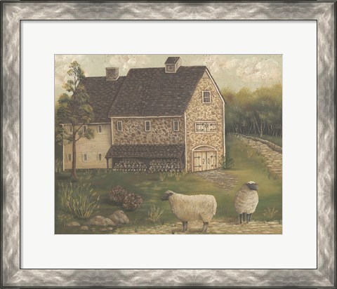 Framed Stone Barn Print