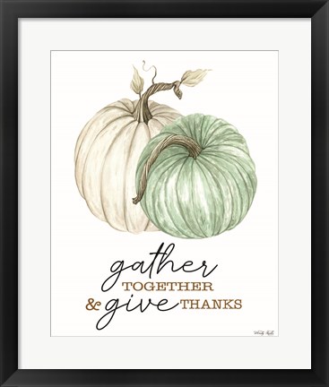 Framed Gather and Give Thanks Print