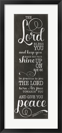 Framed May the Lord Bless You (black) Print