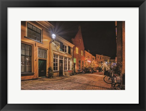 Framed Nighttime City Street 2 Print