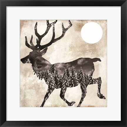 Framed Going Wild Deer Print