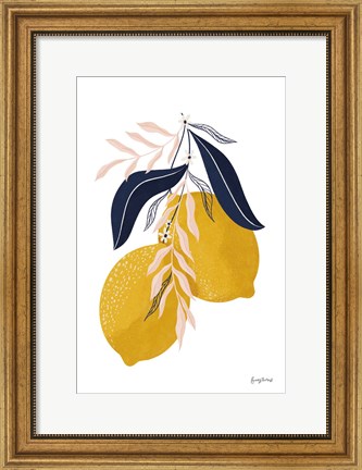 Framed Lemons II No Wedge Print