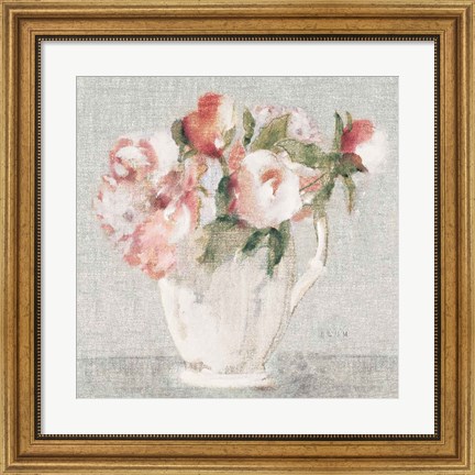 Framed Cottage Bouquet III Light Print