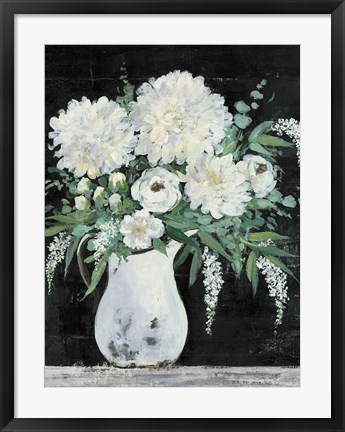 Framed Late Summer Bouquet I Black Crop Print