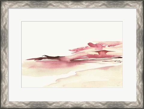 Framed Pink Coastal Sunset Print