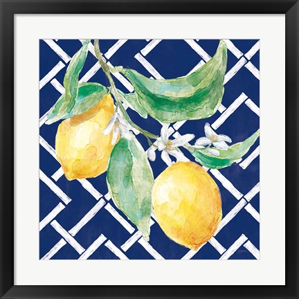 Framed Everyday Chinoiserie Lemons I Print