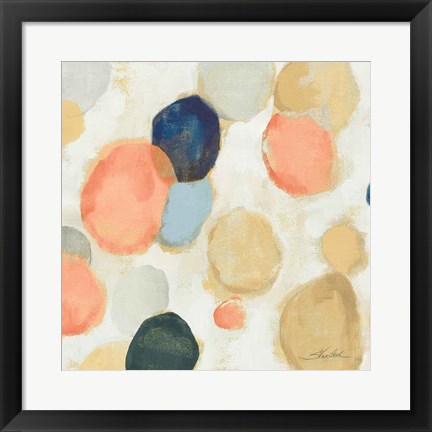 Framed Painted Pebbles II Boho Print