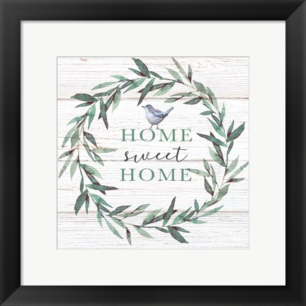 Framed Home Sweet Home Bird Print