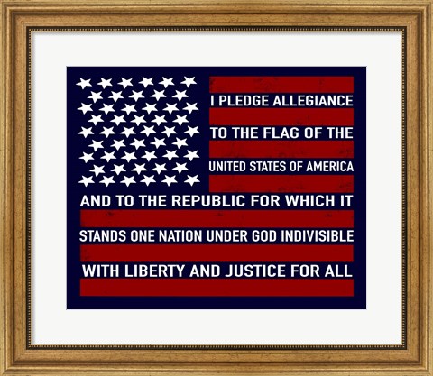 Framed Pledge Allegiance Print