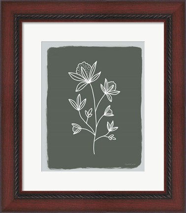 Framed Green Botanical III Print