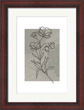 Framed Sage Floral Print