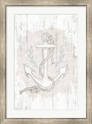 Framed Calming Coastal Anchor Print
