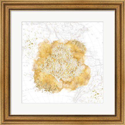 Framed Golden Coral Print