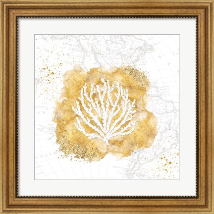 Framed Golden Coral II Print
