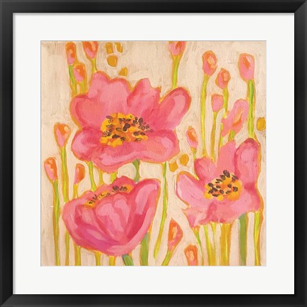 Framed Pink Flowers Print