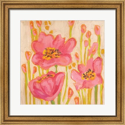 Framed Pink Flowers Print