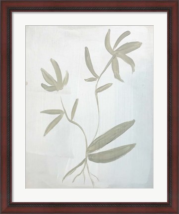 Framed Leaves on White Print