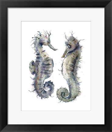 Framed Seahorse Pair Print