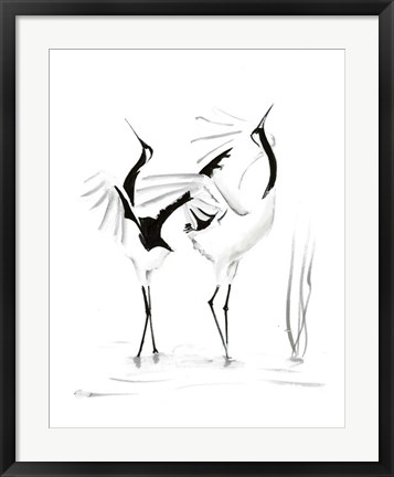 Framed Dancing Bird Pair Print