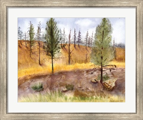 Framed Lodge Landscape Print