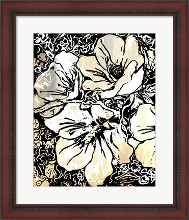 Framed BW Floral No. 14 Print