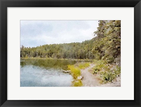 Framed Mountain Lakeshore No. 2 Print