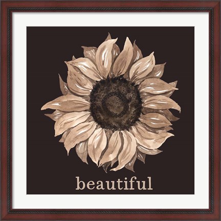 Framed Beautiful Sunflower Print