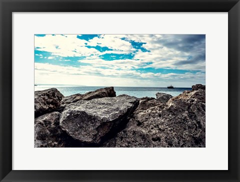 Framed Spanish Coast I Print