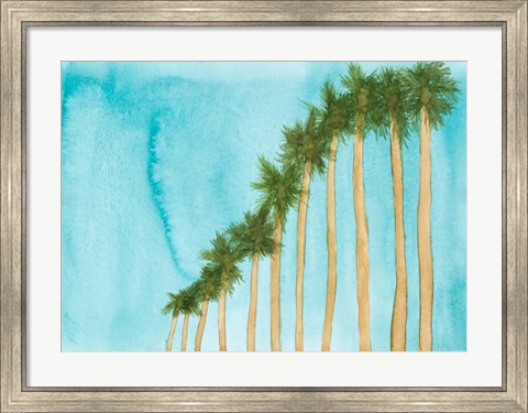 Framed Blue Skies And Palm Trees Print