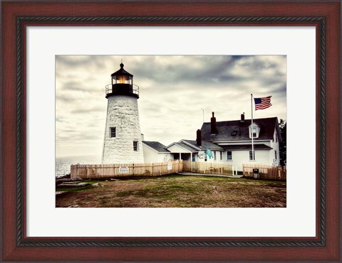 Framed American Harbor Lighthouse Print