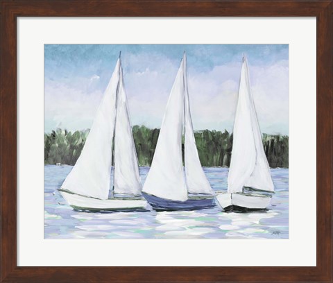 Framed White Sails Print