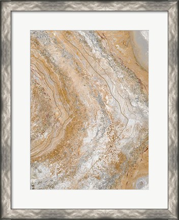 Framed Cool Earth Marble Abstract II Print