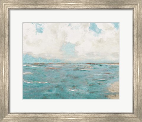 Framed Coastal Teal Ocean Print