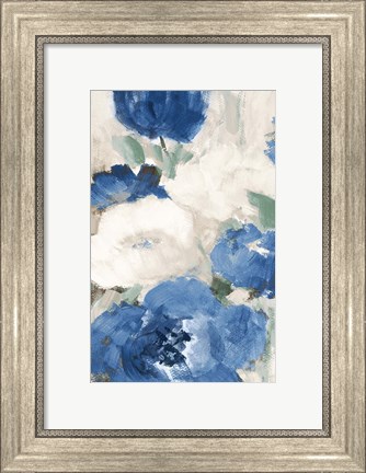 Framed Blue Flower Power I Print