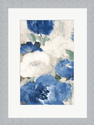 Framed Blue Flower Power I Print