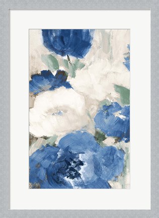 Framed Blue Flower Power I Print