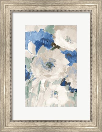 Framed Blue Flower Power II Print