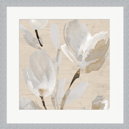 Framed Neutral Tulips II Print