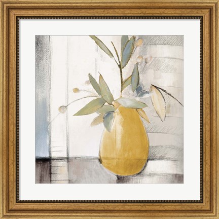 Framed Golden Afternoon Bamboo Leaves II Print