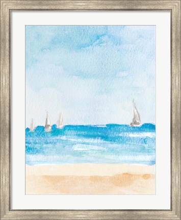 Framed Windy Beach Day Print