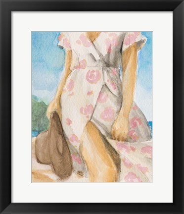 Framed Woman In Sun Dress Print