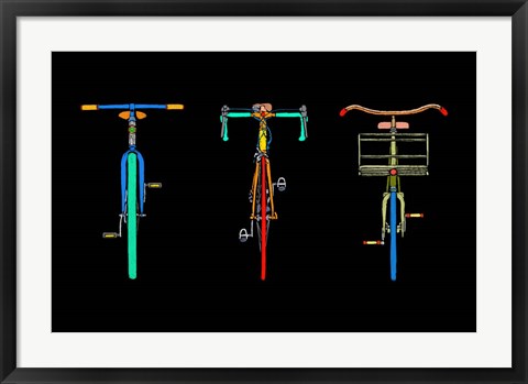 Framed Bike Trio Print