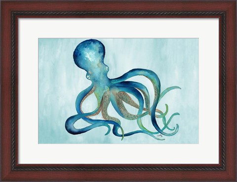 Framed Watercolor Octopus Print
